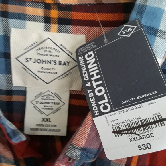 St John's Bay Men Plaid Shirt - Picture 4 of 4